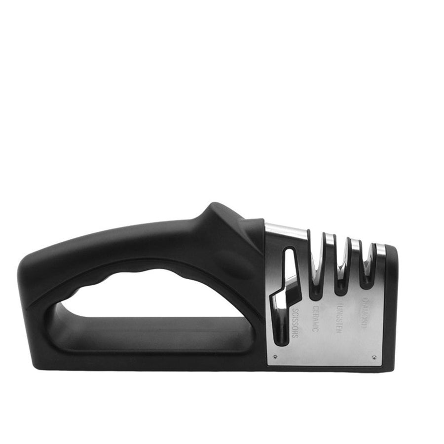 4 Stage Tabletop Kitchen Knife Sharpener,scissors, precision sharpening.Non slip base, suitable for home use