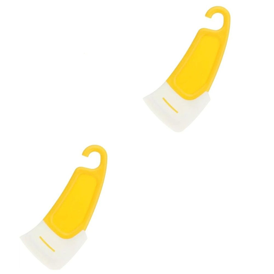 2 pack Kitchen Silicone Spatula Set, High Heat Resistant, Scratch Free, for Resin Transfer and Protect for Cleaning Dishes Pots Pans (Yellow+White)