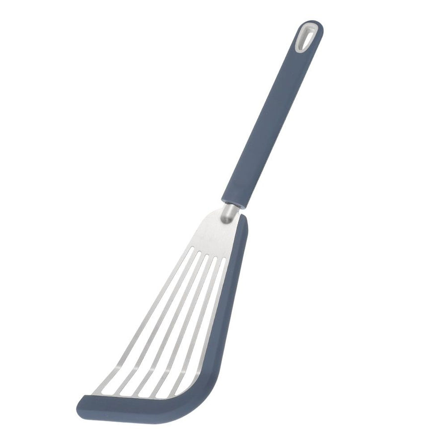 Fried spatulauxcell silicone Fish Spatulas with Handle Kitchen Cooking Spatula for Egg, Fish, Pancakes Blue