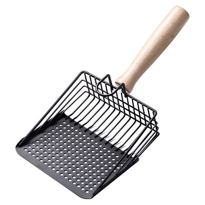 1pcs cat Dog Litter Scoop with a Wooden Handle, Suitable for screening cat Litter Both Indoors and Outdoors(A1)