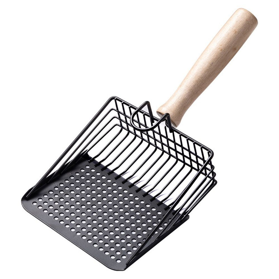 1pcs cat Dog Litter Scoop with a Wooden Handle, Suitable for screening cat Litter Both Indoors and Outdoors(A1)