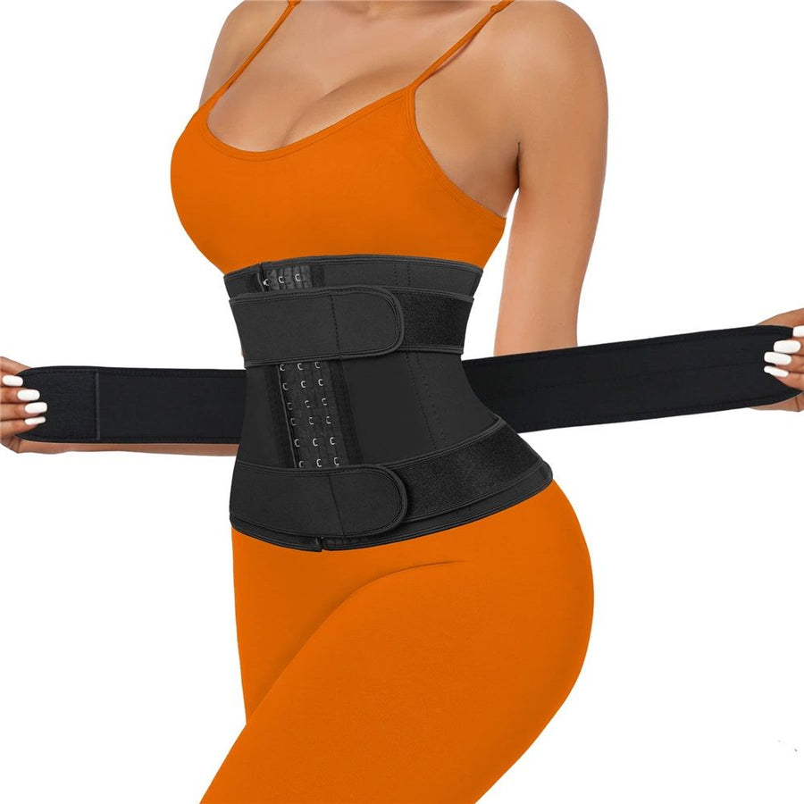 Women Waist Trainer 3 Straps - Tummy Control Sweat Girdle Workout Slim Belly Band for Weight Loss ，Corset Slimming Body（Large）