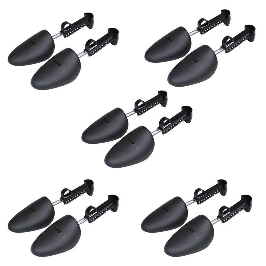 5 Pairs Plastic Shoe Tree Stretcher Shaper for Men Adjustable Length Shoes Boot Holder Shaper Support(Black Men)