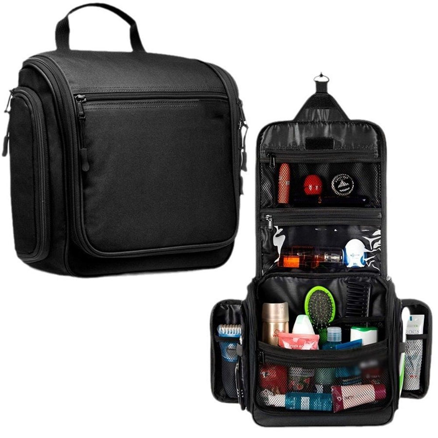 Travel Toiletry Bag for Men and Women - (12.20× 3.15 × 10.63 ”) Large Hanging Toiletry Organizer , with Sturdy Zippers and 19 Compartments for Toiletries