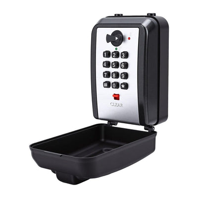Wall-Mounted Lock Box for Keys with Code, 4 Digits Combination Key Lock Box with Resettable Spare Key, Weatherproof & Large Capacity Key Safe Storage Lockbox for Home, Apartment, Office, Garage