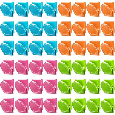 Magnetic Clips, 48 Pieces Magnetic Metal Chip Clips Fridge Magnets Refrigerator Whiteboard Locker Magnets Heavy Duty Clip Classroom Organization Teacher Must Haves School Supplies Accessories