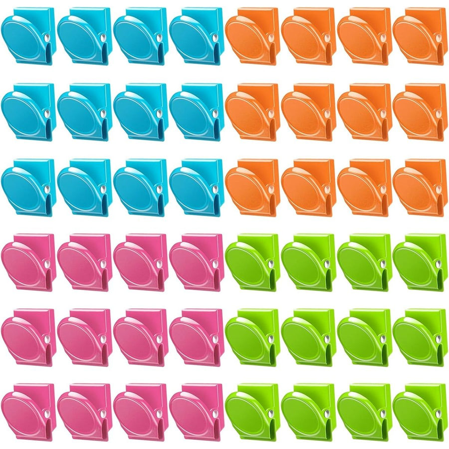 Magnetic Clips, 48 Pieces Magnetic Metal Chip Clips Fridge Magnets Refrigerator Whiteboard Locker Magnets Heavy Duty Clip Classroom Organization Teacher Must Haves School Supplies Accessories