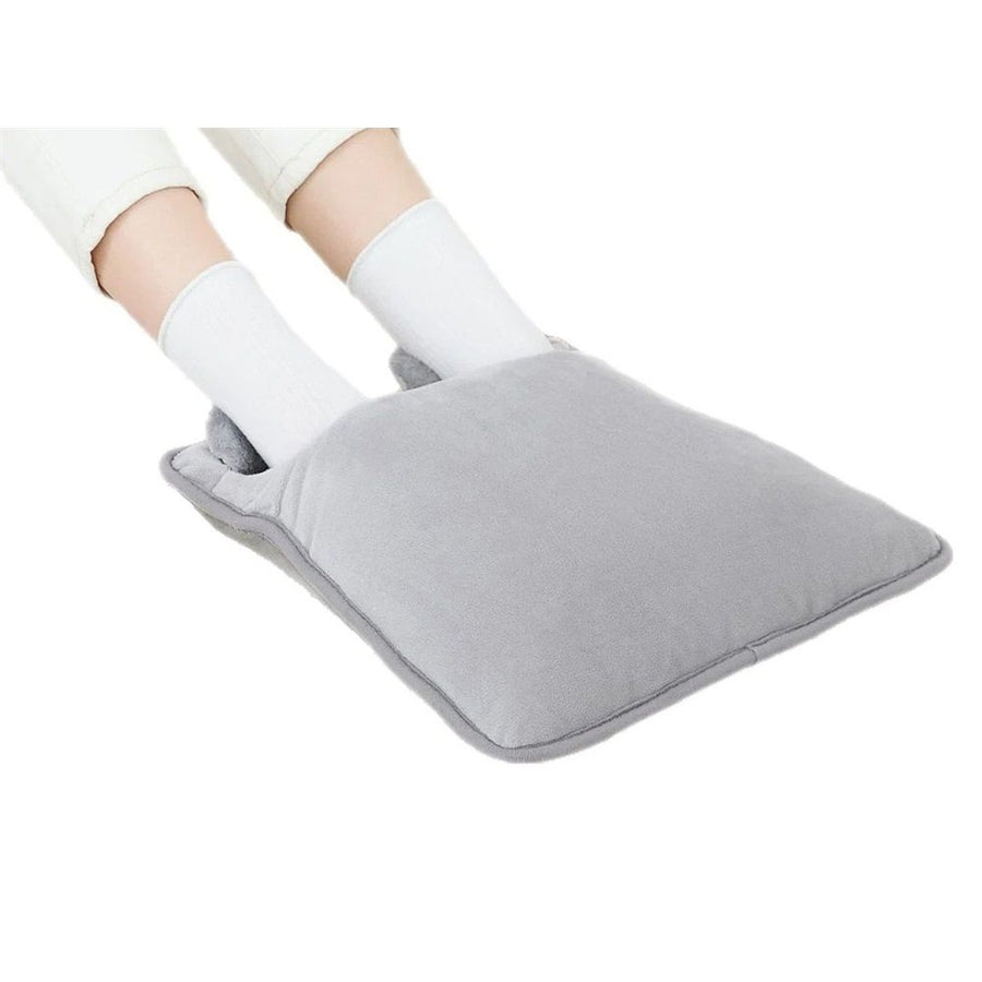 Electric Heated Foot Warmer for Feet, Double Sided Feet Warmer Foot Heating Pad Foot Warmers for Bed, Under Desk, Office, Birthday Christmas Gifts for Women Men(Grey)