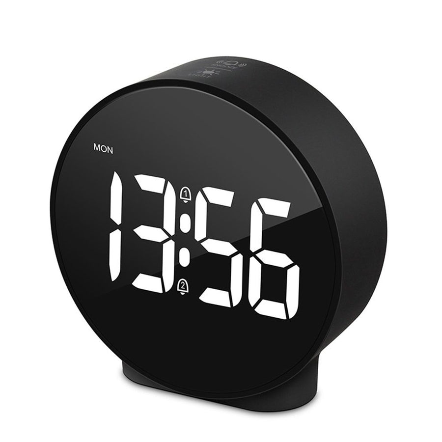 Digital Clock: Cordless Small Alarm Clock for Bedroom Travel - Large Numbers Dimmers for All Ages White Digits（Battery not included）