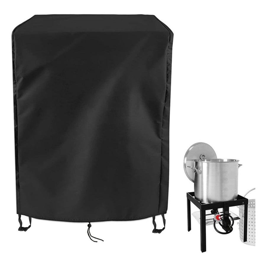 Turkey Fryer Cover, Waterproof Crawfish Boiler Cover for Outdoor Deep Fryer, Protective Seafood Boil Pot Cover for Seafood Boil Pot and Burner kit-39.9*39.9*75.9cm