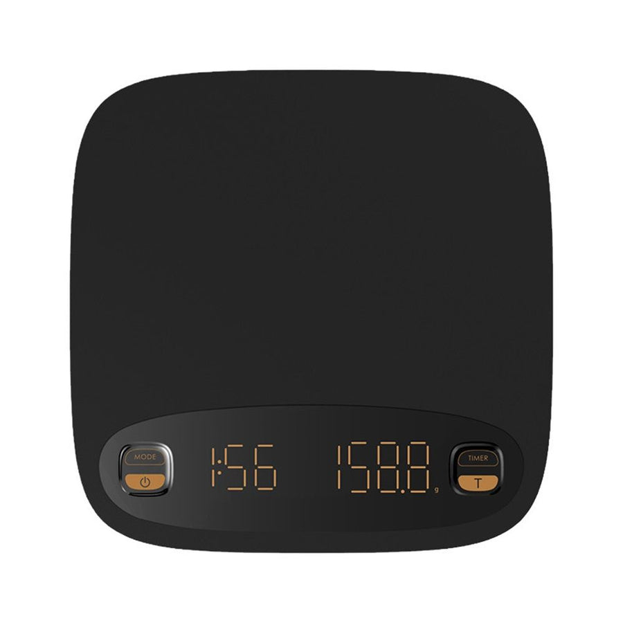 Coffee Scale with Timer, Rechargeable - Standard Rechargeable Espresso Scale for Pour Over and Drip Coffee (Black)