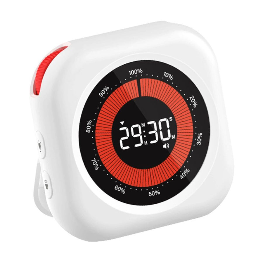Digital Visual Timer,Adjustable Brightness and Volume Productivity Timer with Magnetic Backing and Stand for Cooking Gaming（Upgraded white version）