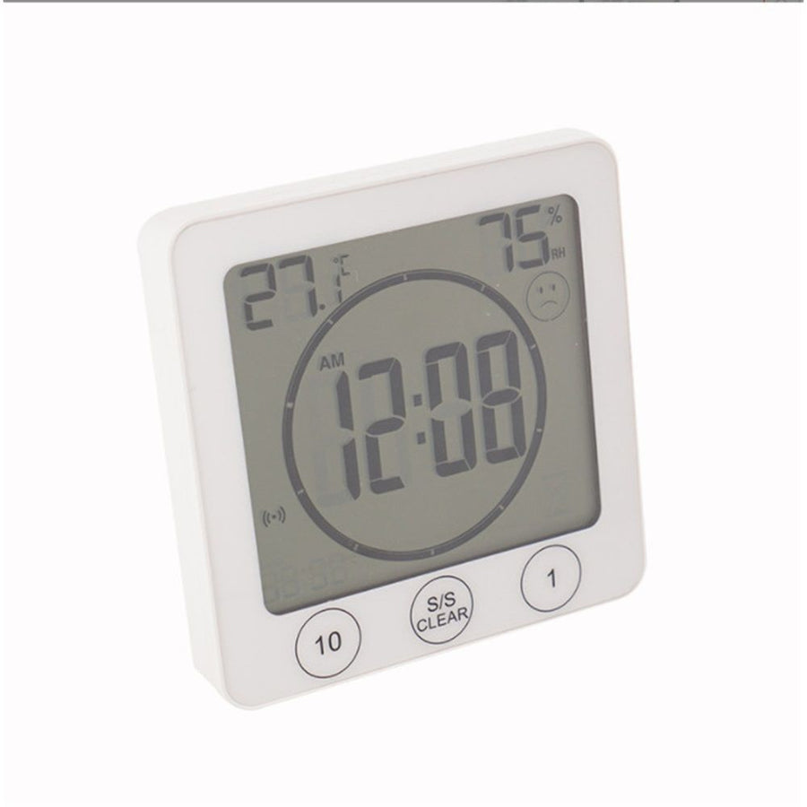 Digital Bathroom Shower Wall Clock Timer with Alarm with Big LCD Display, Waterproof for Water Spray,  Wall Clock Timer for Bathroom Shower Makeup Cooking