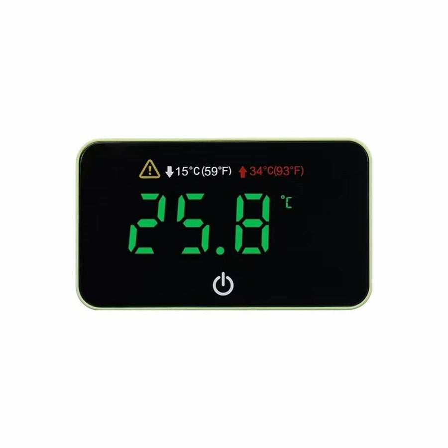 2pcs Aquarium Digital Thermometer with LED Touch Screen - Stick-on Fish Tank Thermometer for Betta Tanks， Cordless Waterproof Sensor