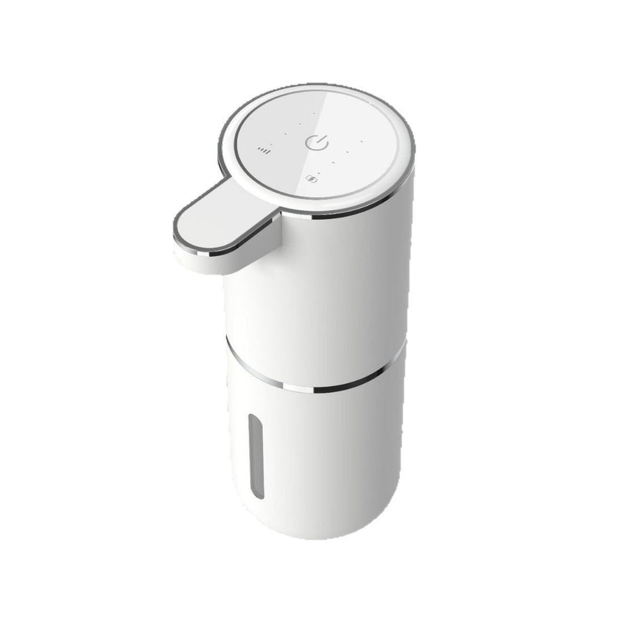 Automatic Foaming Soap Dispenser - Hand Free Pump Touchless Soap Dispenser Electric Dispenser with 380ml, USB Rechargeable 4levels Adjustable Dispenser for Bathroom Kitchen（White foam version）