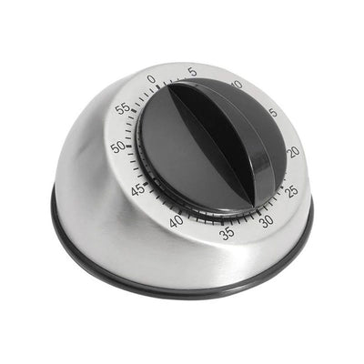 Wind Up Kitchen Timer, Stainless Steel 60-Minutes Mini Cook's Timer, Lightweight Cooking and Baking Portable Countdown Countertop Alarm,