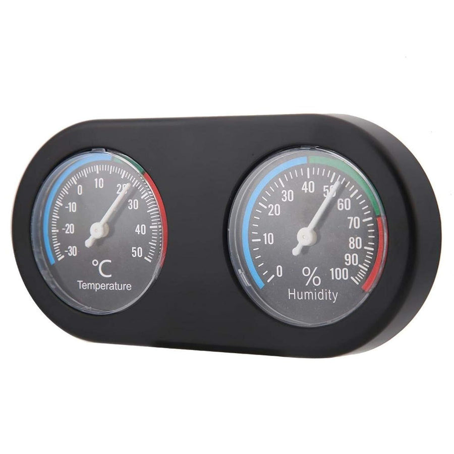 2pcs Reptile Thermometer Hygrometer, Mini Round Shape Dual Dial Thermometer and Humidity Gauge for Reptile Lizard Tortoise Spider Pet Rearing Box