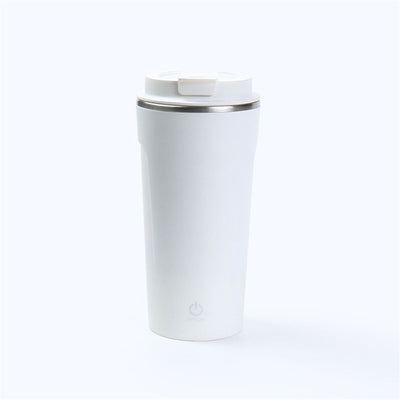 Generic Self Stirring Coffee Mug, Rechargeable Stainless Steel Auto Mixing Cup with Lid,  Coffee Stirring Cup, Rechargeable Self Mixing Cup for Office Car Home Use, White