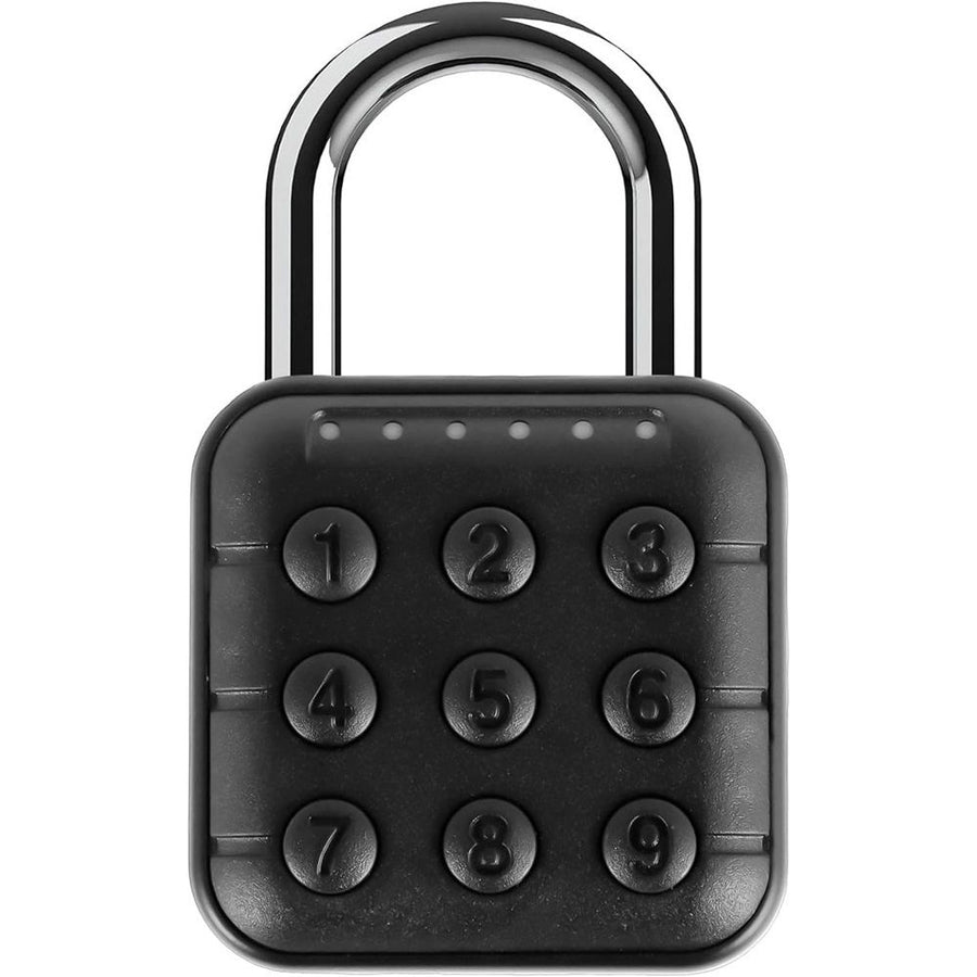 Combination Lock, 6 Digit Password Locker Lock  Zinc Alloy Code Digital Padlock, Push Button Safe Padlock Security Padlocks, Combination Padlock for Gym and School Lockers(Black)