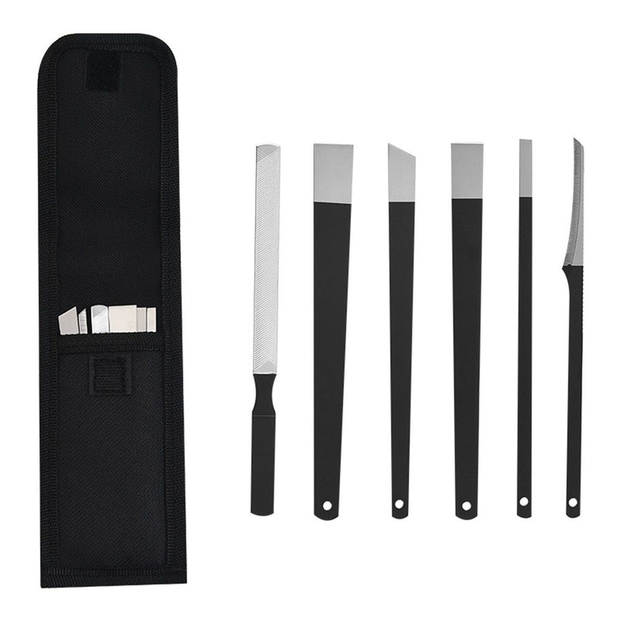 6pcs Pedicure Knife Set Callus Knife for Feet Ingrown Toenail Knives Foot Care Tools Dead Skin Removal Nail Scraper File with Storage Bag