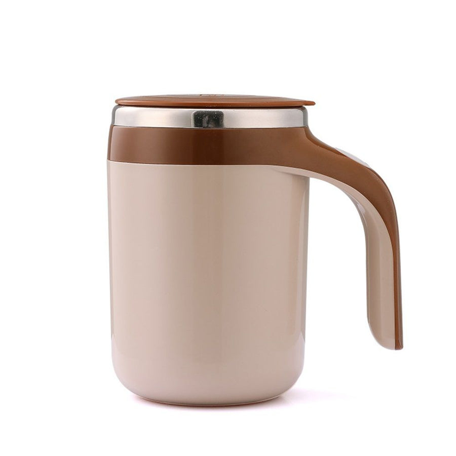 Self Stirring Mug - Rechargeable Automatic Magnetic Electric Coffee Mug, Rotating Cute Mixing Cup Tasse, To Stir Office/Kitchen/Travel/Home Coffee/Tea/Hot Chocolate/Milk-380ml(Brown)