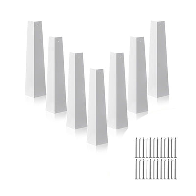 8 Pcs Aluminum Siding Corners 8 Inch Outside White Corner Caps Smooth Siding Trim, Metal Nails Included for Mobile Home House Exterior