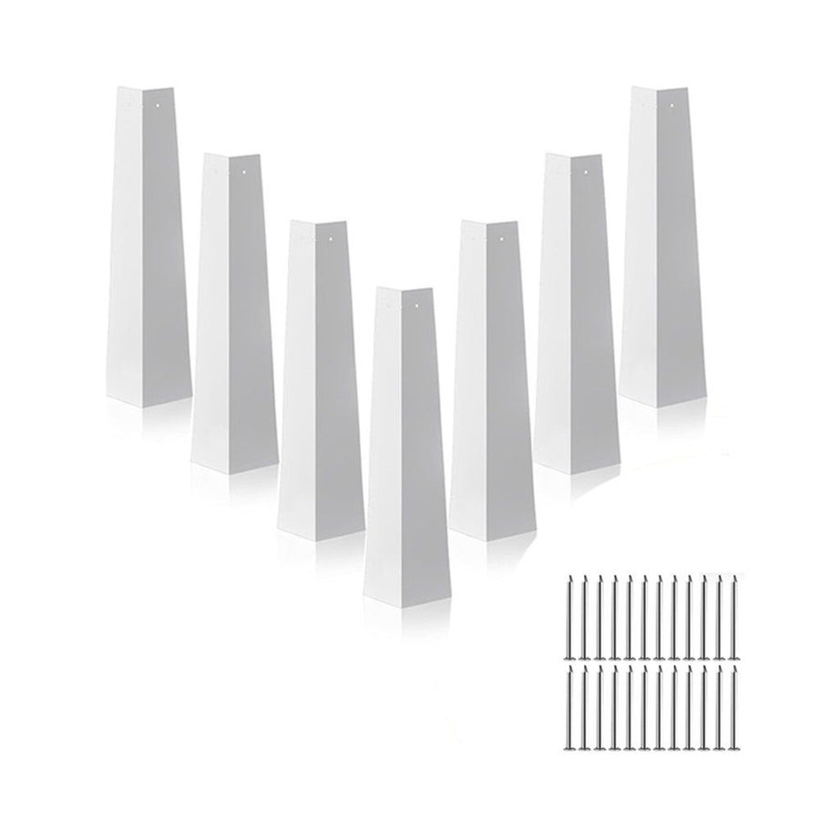 8 Pcs Aluminum Siding Corners 8 Inch Outside White Corner Caps Smooth Siding Trim, Metal Nails Included for Mobile Home House Exterior