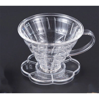 V60 Plastic Dripper ,Transparent Dripper Clear Coffee Hand Drip for Travel, Camping, Office, Home, Cafe, Coffee Gifts