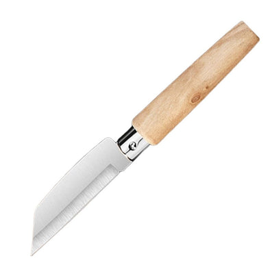 Medium carbon steel Folding Pocket Knife, Sustainably Harvested Wood Handles, Updated Blade Profile（8.3cm）