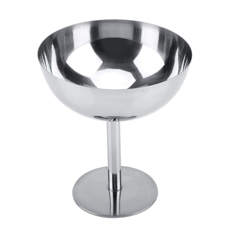 Stainless Steel Ice Cream Cup, Serving Dessert Bowls Cups Sauce Bowls Mini Round Footed Yogurt Snack Candy Cups for Salad Fruit Pudding (190ml)