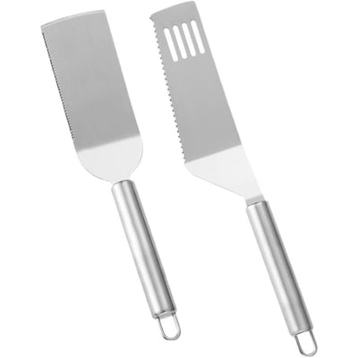 2 pack Pie Spatula and Cake Cutter Slicer, Stainless Steel Set - Kitchen Essentials for Cutting & Serving Desserts, Brownies, Lasagna