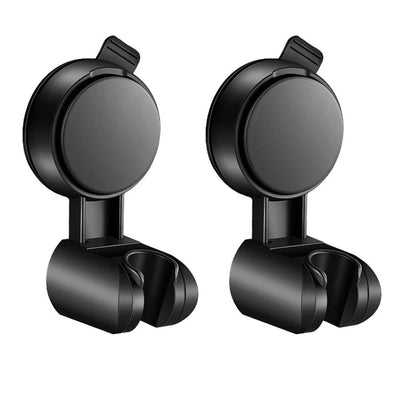 2 pack Shower Head Holder - Strong Suction Cup No Drilling Showerhead Bracket Waterproof Handheld Shower Holder, Adjustable Wand Holder for RV, Kids, Bathroom (black)