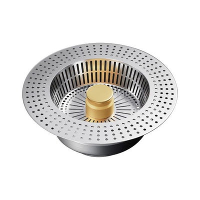 Kitchen Sink Drain Strainer ，Stainless Steel Kitchen Sink Stopper and Basket,Long-Term Water Storage，Bass Bounce Core，General