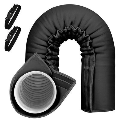 Portable AC Hose Insulation Sleeve, Portable Air Conditioners Insulated Hose Cover Wrap, Easy Installation with 4*Adjustable Buckle Straps, Black