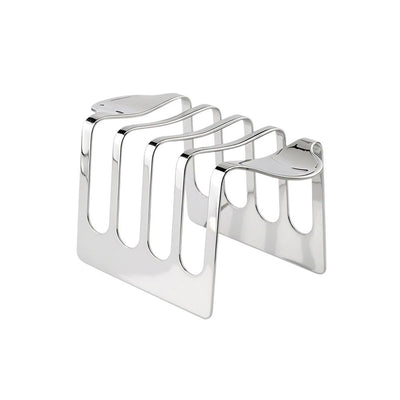 Toast Holder Bread Rack 4 Slice Holes Stainless Steel, Rack Bread Holder with Wide Slots for Sandwich and Toast Display Kitchen Countertop Stand