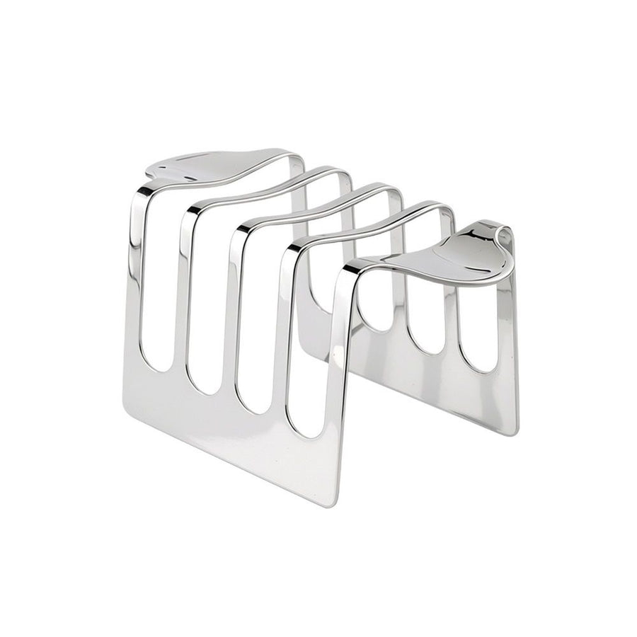 Toast Holder Bread Rack 4 Slice Holes Stainless Steel, Rack Bread Holder with Wide Slots for Sandwich and Toast Display Kitchen Countertop Stand