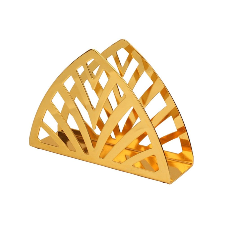 2 pack Napkin Holders, Golden stainless steel Napkin Holder, Table Napkin Organizer, Gold Napkin Holder Triangle Shape Vertical Type, Tissue Dispenser for Kitchen & Picnic