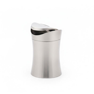 Mini Countertop Trash Can | Stainless Steel, Swing Top Lid Trash Bin | Kitchen Countertop, Bedroom, Bathroom, Home Office, Desktop, Table Top Trash Can（Only trash cans）