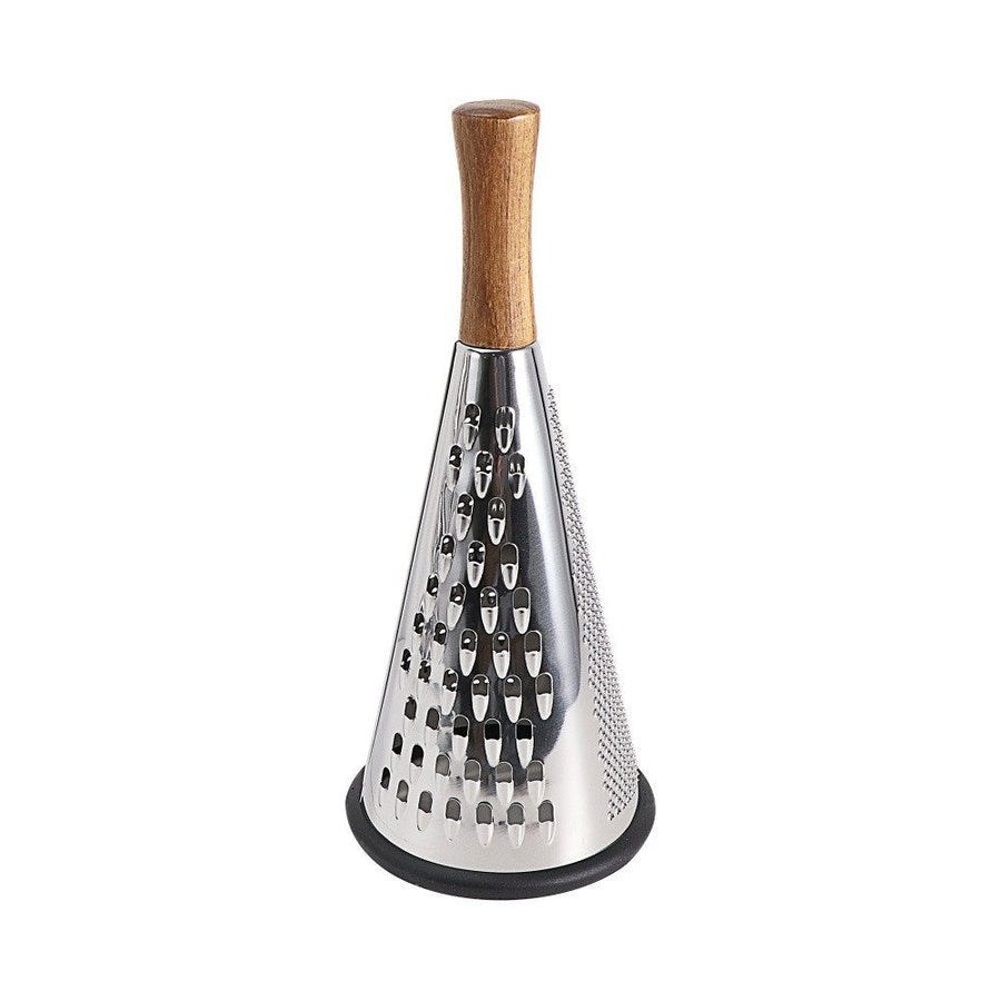 Kitchen Grater Potato Grater Fruit Chopper Home Tools Cheese Grater Vegetable Stripper Handle Cheese Graters Cone-Shaped Vertical Kitchen Accessory Wood（24cm）