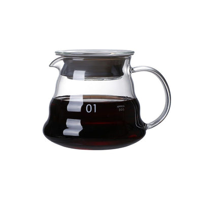 Glass Coffee Server for Drip Coffee Maker, Standard Glass Coffee Carafe, Coffee Pot with Lid, Clear, 01 360ml(12oz)（Only coffee pot）