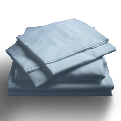 NNEDSZ  Comfort 1000TC Hotel Grade Bamboo Cotton Sheets Pillowcases Set Ultrasoft - Queen - Blue Fog-0