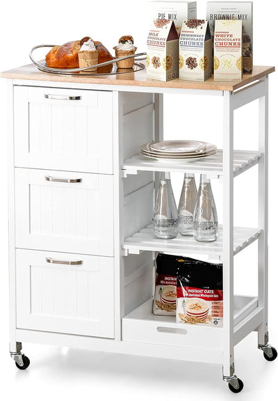 NNEDSZ Kitchen Island on Wheels with Storage-0