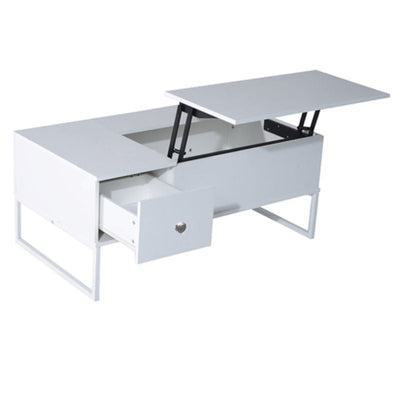NNEDSZ Lift Up White Coffee Table With Storage-0