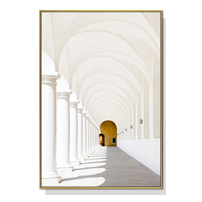 NNEDSZ Wall Art 50cmx70cm Long Corridor Style A Gold Frame Canvas-0