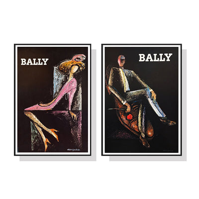 NNEDSZ Wall Art 50cmx70cm Bally Man & Woman 2 Sets Black Frame Canvas-0