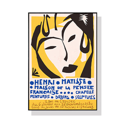 NNEDSZ 70cmx100cm Henri Matisse Black Frame Canvas Wall Art-0