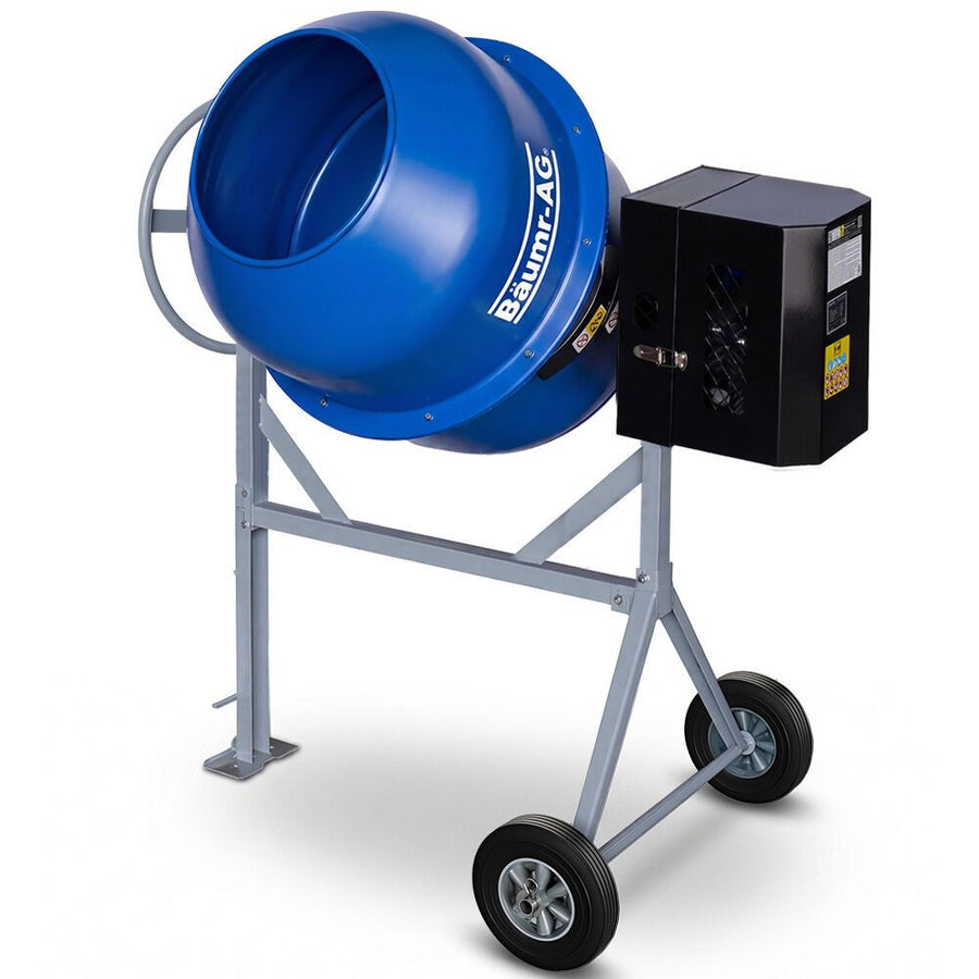 BAUMR-AG 250L Heavy-Duty Petrol Concrete Cement Mixer, 3hp 105cc Engine