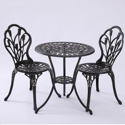 NNEDSZ 2 Seater Dominique Cast Aluminium Bistro Set-0