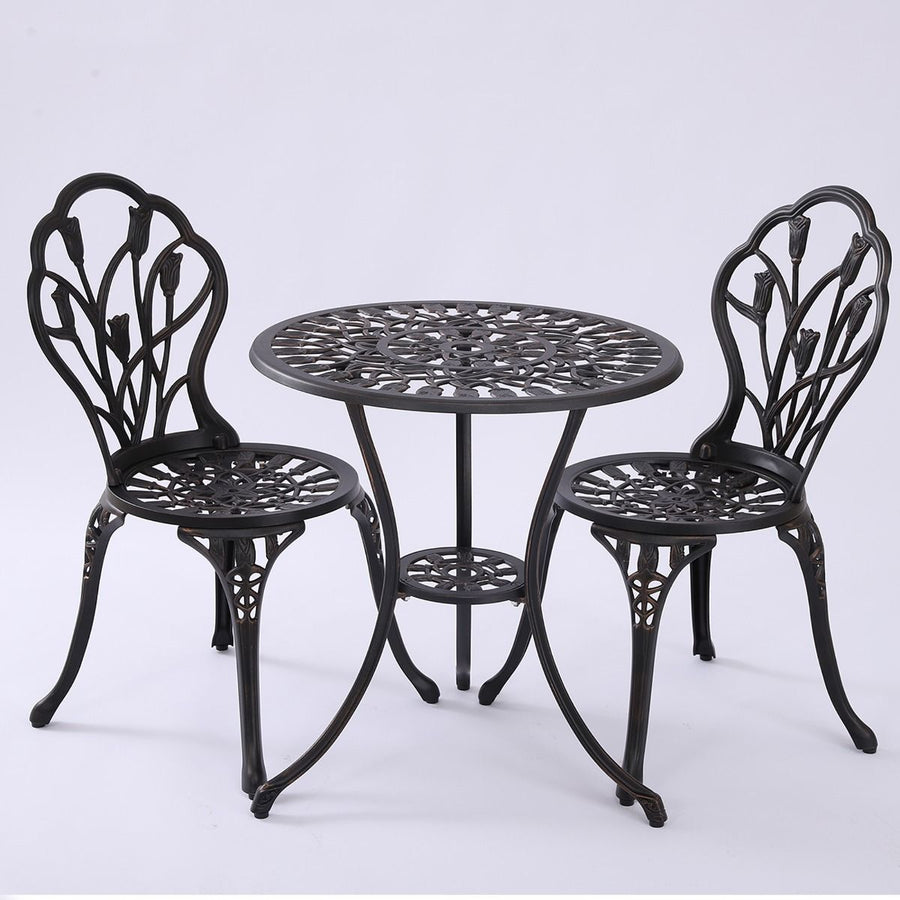 NNEDSZ 2 Seater Dominique Cast Aluminium Bistro Set-0
