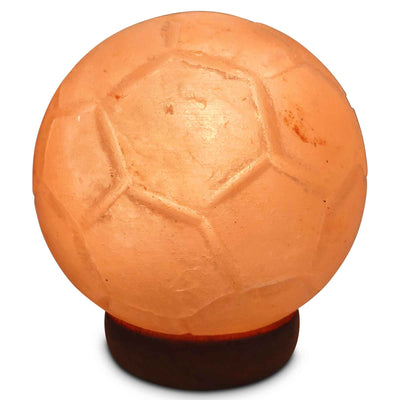 NNEDSZ 12V 12W Soccer Himalayan Pink Salt Lamp Carved Ball Rock Crystal Light Bulb On/Off-0